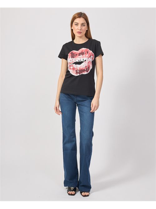 Patrizia Pepe women's T-shirt with kiss print PATRIZIA PEPE | 8M1691-J256K103